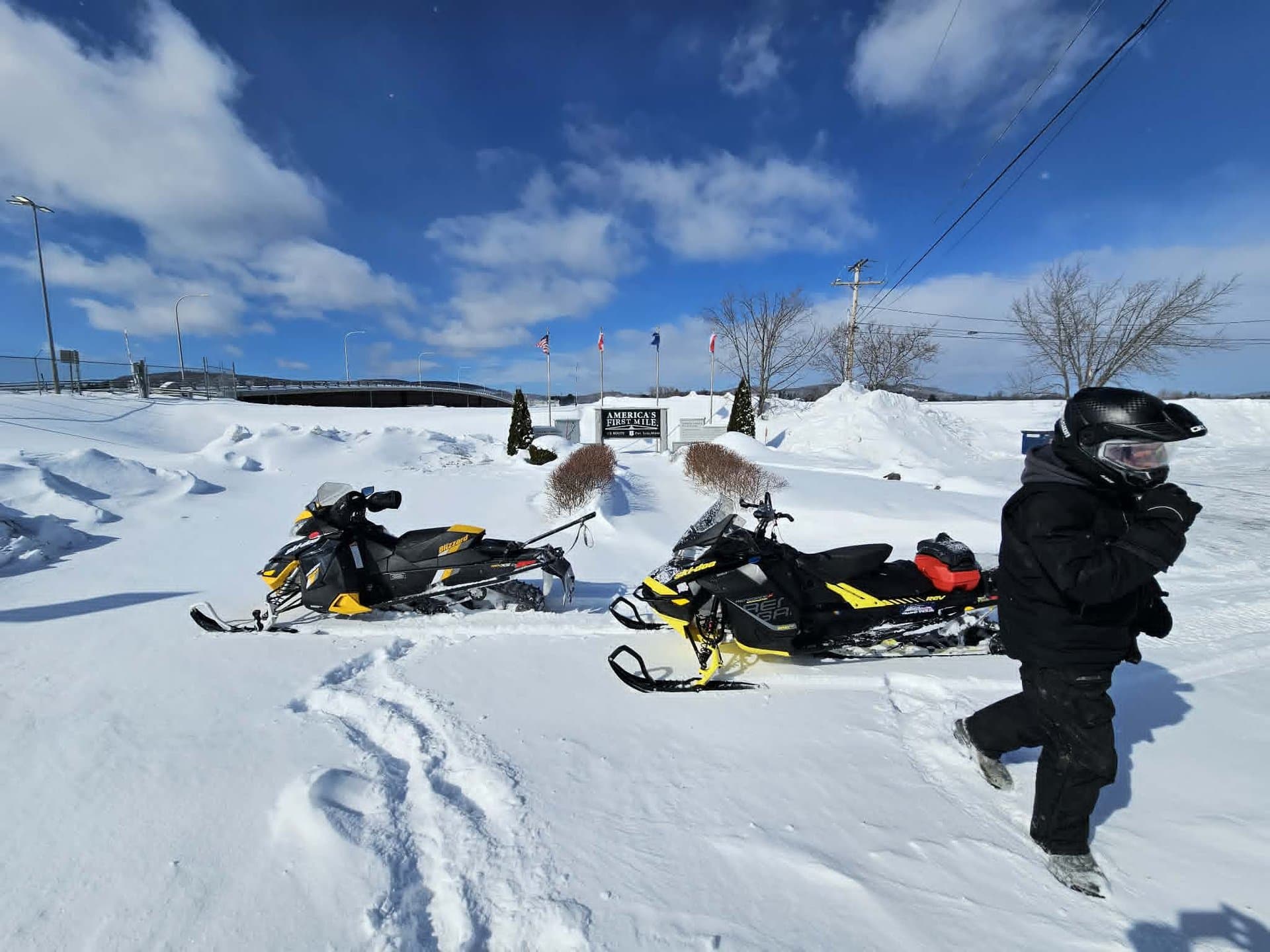 Snowmobiling at Wadleigh Mountain Camps